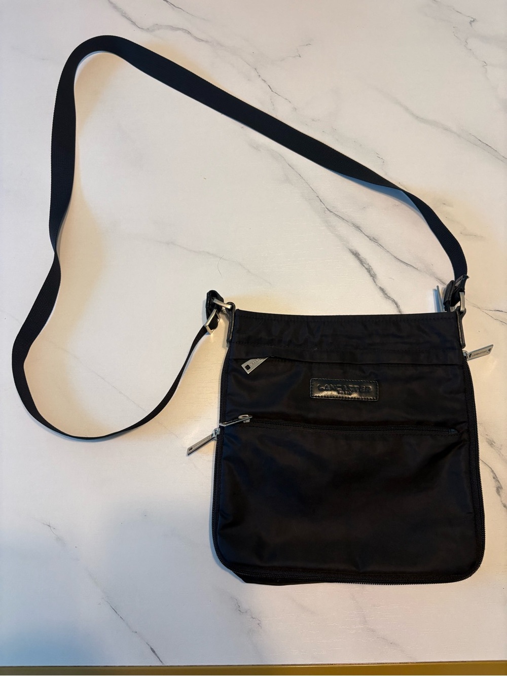 Lancaster Paris Black Crossbody Shoulder Bag